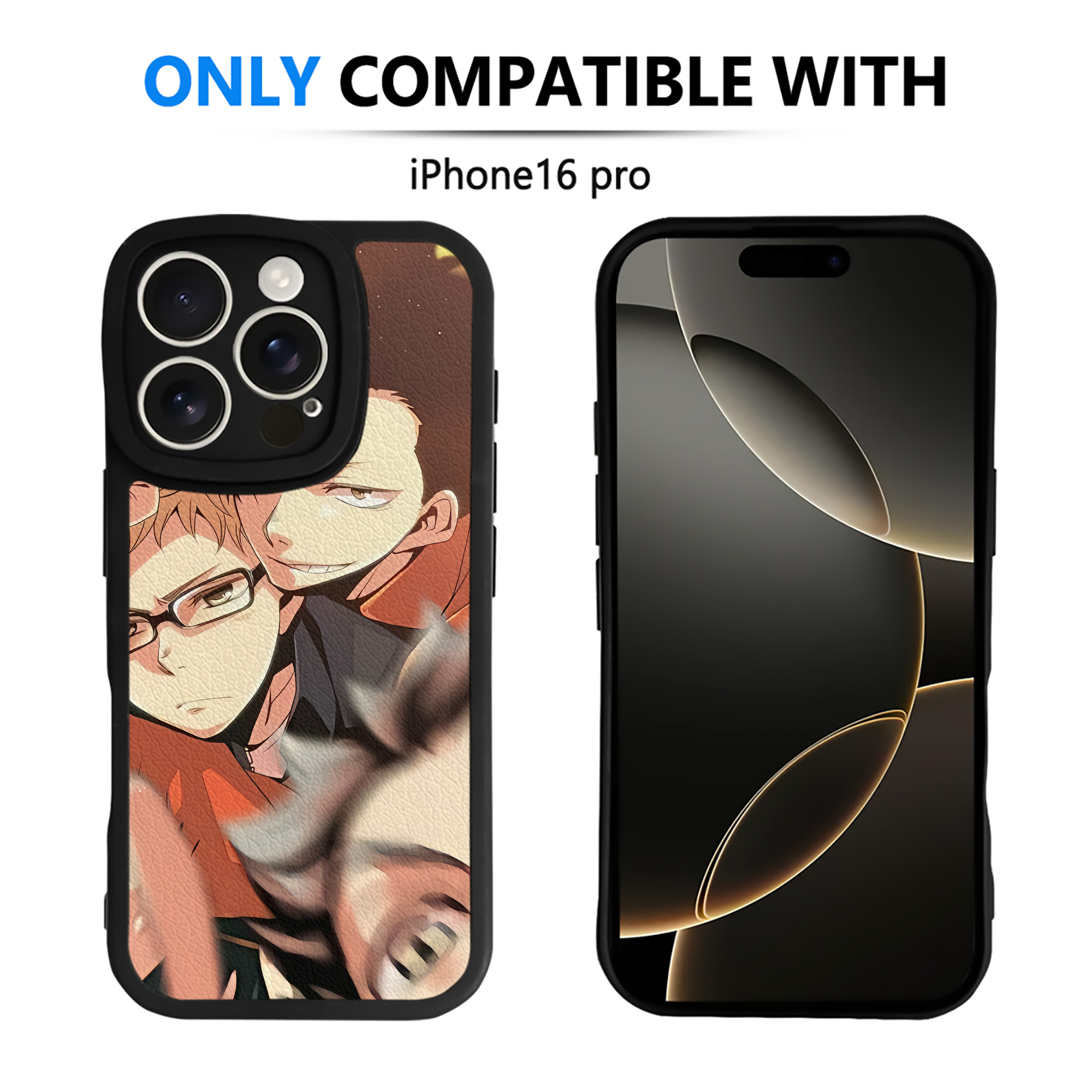（画像用） ハイキュー!! Haikyu!! 【iPhone 16シリーズ対応】シリコンスマホケース（レザー調） 材質：シリコン